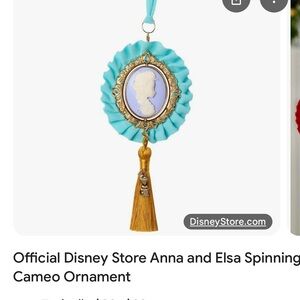 Disney Blue and Gold Cameo Ornament